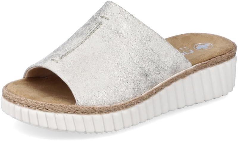Rieker Damen Pantoletten 69288-60 beige Synthetik