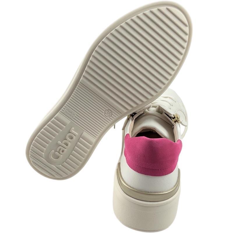 Gabor Damen Sneaker 23.280.20 Weiß/Pink