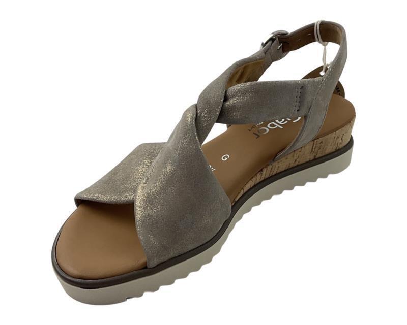 Gabor Comfordt Damen Sandale 22.751.95 Kork/Crem Caruso Met.