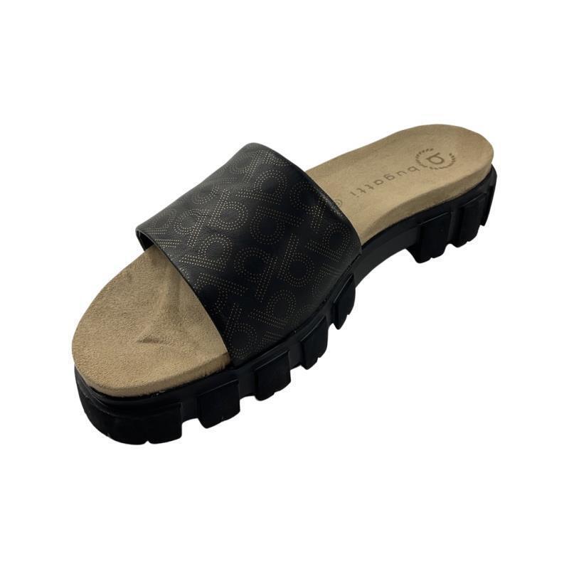 Bugatti Damen Pantoletten Schwarz/Metallic