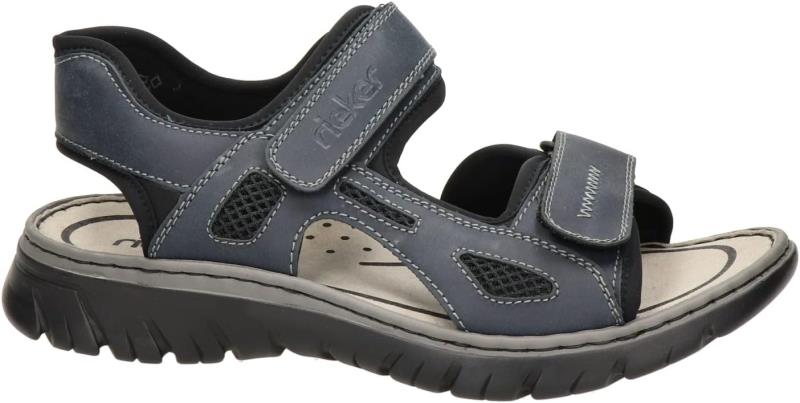 Rieker Herren Trekkingsandalen 26761-14 blaugrau Synthetik