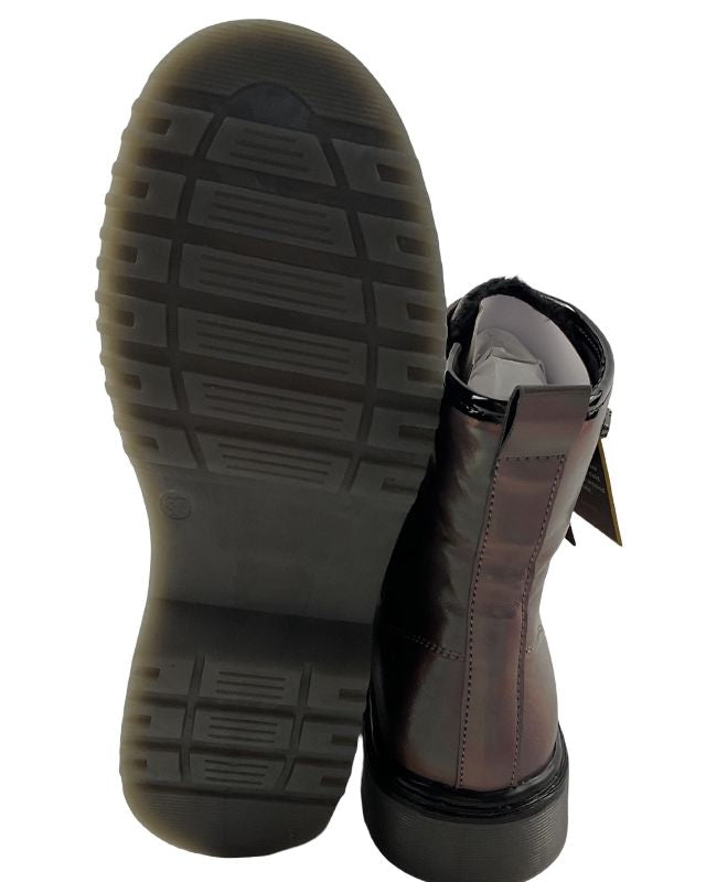Indigo Mädchen Schnürstiefelletten 452 287 PEWTER/GUN METAL Synthtik