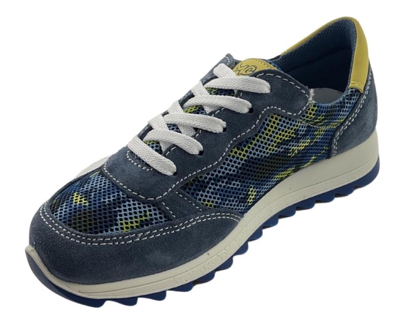 Primigi Kinder Schuhe Jungen Sneaker Blau/Weiß Leder/Texti