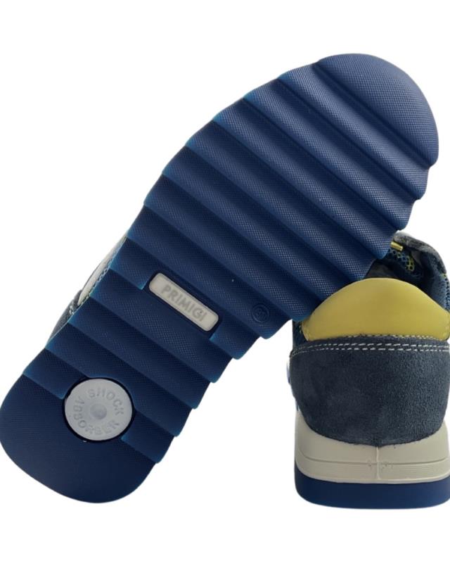 Primigi Kinder Schuhe Jungen Sneaker Blau/Weiß Leder/Texti