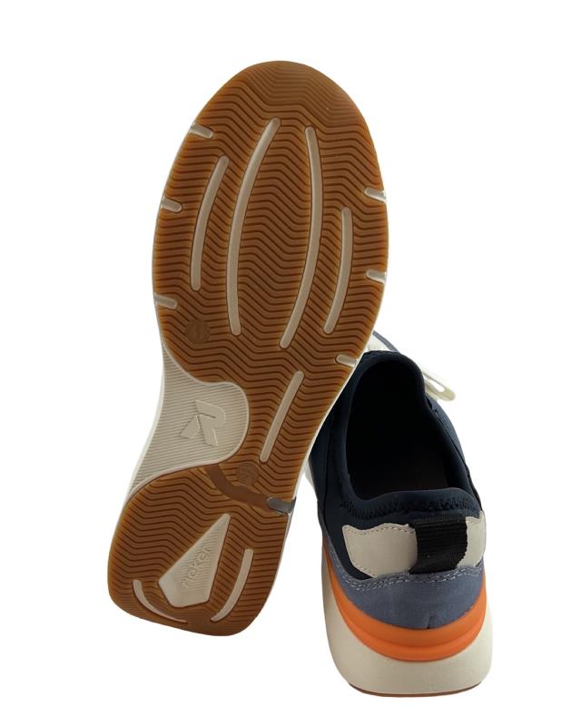 Rieker Sport Herren Sneaker U1403-14 Weiß/Blau