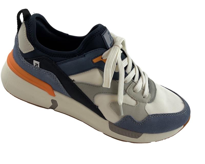 Rieker Sport Herren Sneaker U1403-14 Weiß/Blau