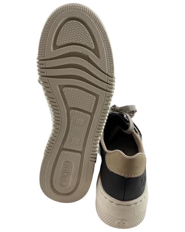 Rieker Damen Sneaker M1912-00 Schwarz Leder/Synthetik