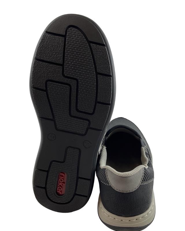 Rieker Herren Slipper 17363-00 Extraweite Graphitschwarz