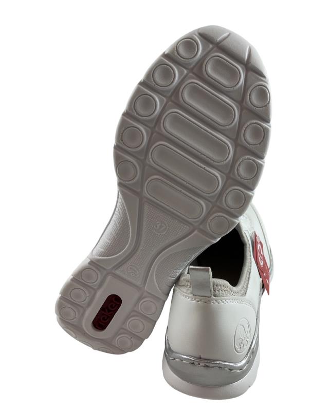 Rieker Damen Sneaker L3259-80 Weiß Kunstleder