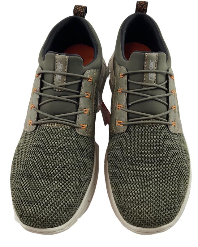 Rieker Herren Slipper B7796-54 Grün Synthetik//Textil