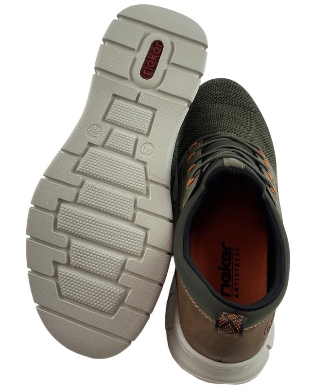 Rieker Herren Slipper B7796-54 Grün Synthetik//Textil