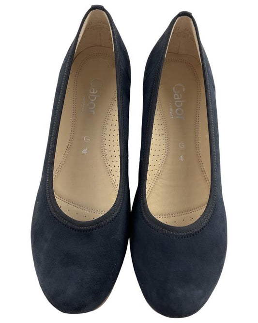 Gabor Comfort Keilpumps 62.641.46 Dunkelblau Samtchevreau Kork