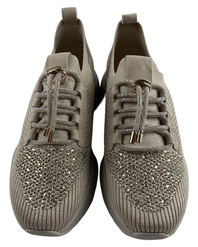 Gabor Fashion Damen Sneaker 63.455.4 Stretch/Samtchevreau oak (Glitter)