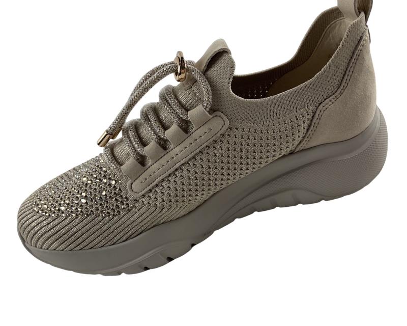 Gabor Fashion Damen Sneaker 63.455.4 Stretch/Samtchevreau oak (Glitter)