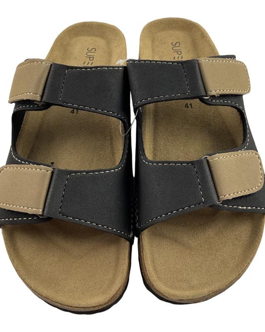 SUPERSOFT Herren Hausschuhe Pantoffeln 174 005 BLACK/KHAKI