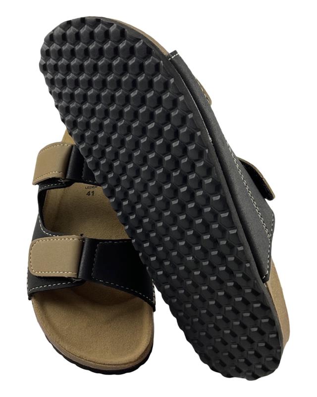 SUPERSOFT Herren Hausschuhe Pantoffeln 174 005 BLACK/KHAKI