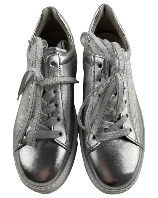 Gabor Comfort Damen Sneaker 66.395.10 Silber Effektleder