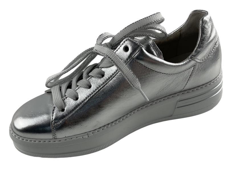 Gabor Comfort Damen Sneaker 66.395.10 Silber Effektleder