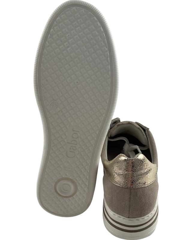 Gabor Comfort Damen Sneaker 66.395.33 Beige Materialmix Leder