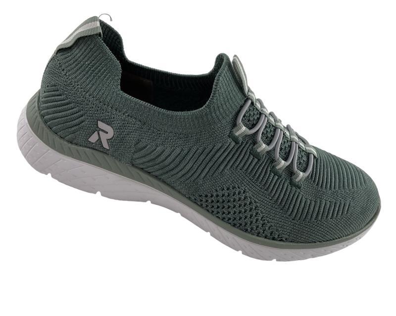 Rieker Damen Slipper M5074-52 Grün Textil Ultraleicht