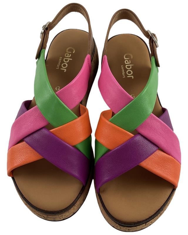 Gabor comfort Damen 62.823.25 Plateau Sandale multicolour