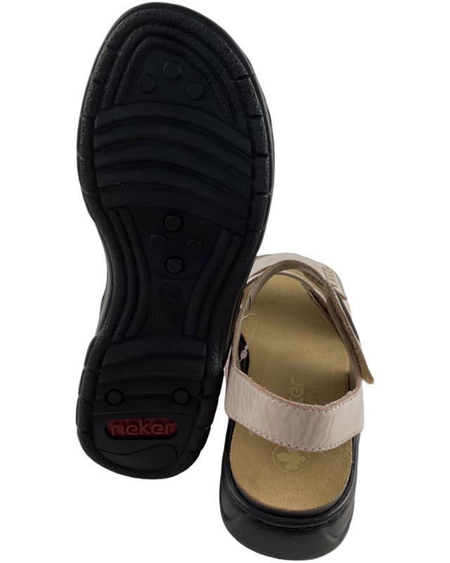 Rieker Damen Sandalen 64573-62 Beige Leder