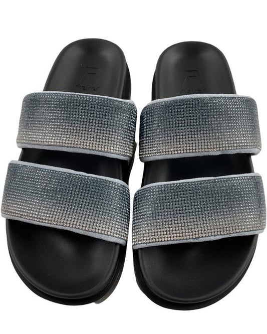 Rieker Sport Damen Pantoletten W1451-14 VEGAN Textil Blau