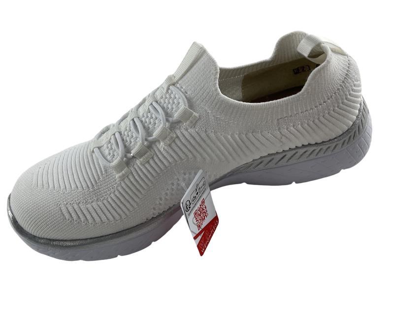 Rieker Damen Slipper M5074-80 Weiß Textil Ultraleicht
