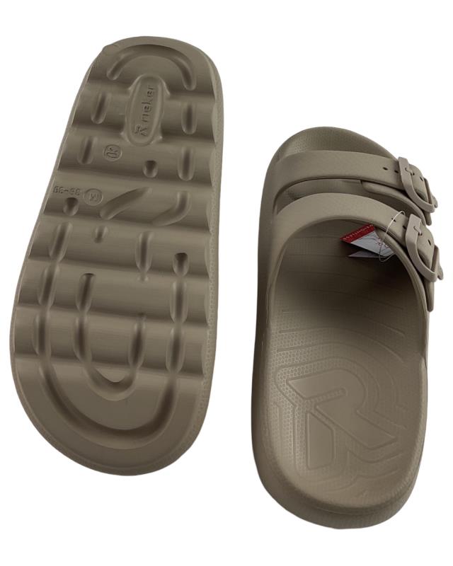Rieker Damen Pantoletten P2450-60 Kunststoff Beige
