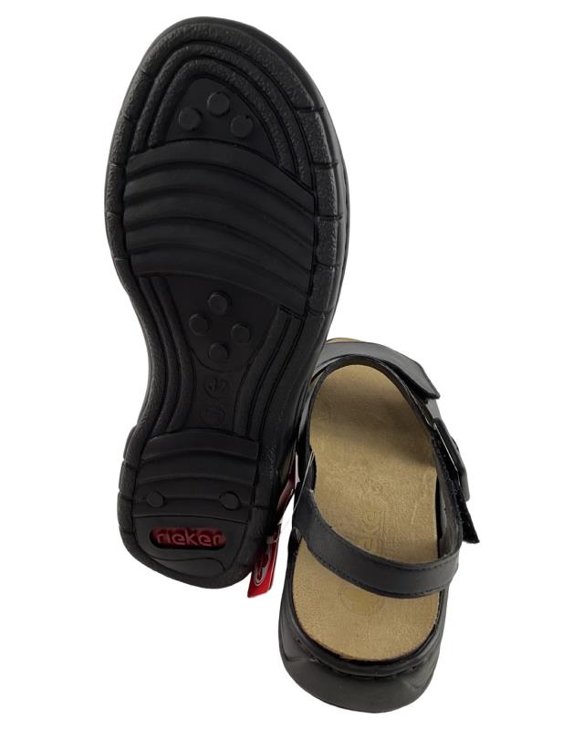 Rieker Damen Riemchensandalen 64561-00 Schwarz