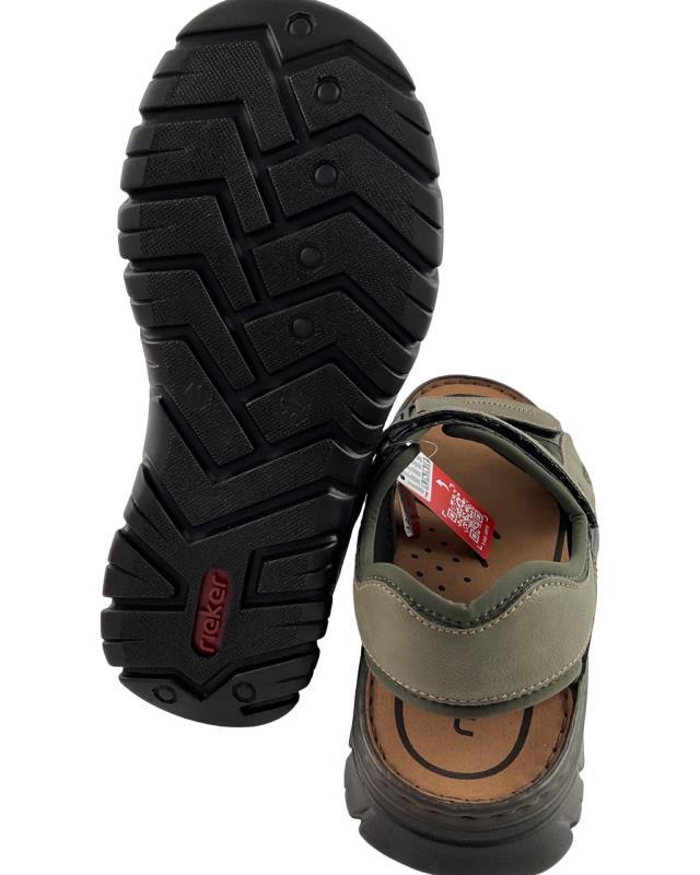 Rieker Herren Trekkingsandalen26761-54 Grün Synthetik