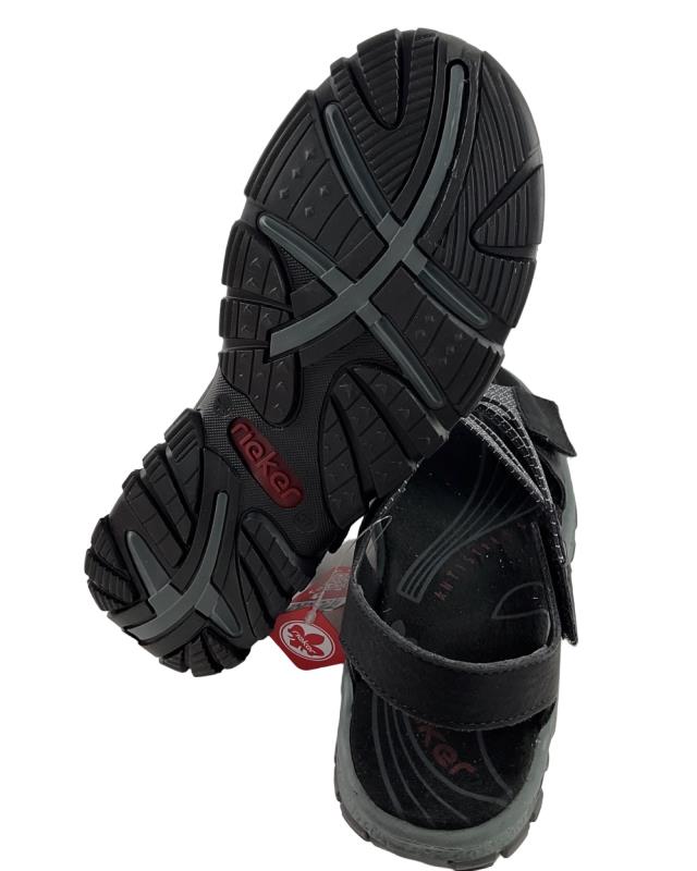 Rieker Damen Trekkingsandalen 68871-00 Schwarz