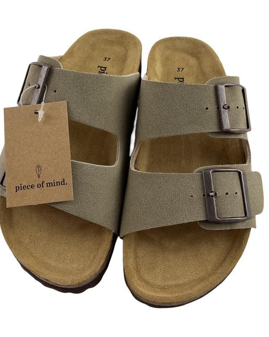 Piece of Mind Damen Pantoletten 274 265 TAUPE Synthetik