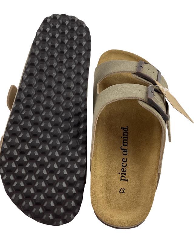 Piece of Mind Damen Pantoletten 274 265 TAUPE Synthetik