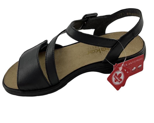 Rieker Damen Riemchensandalen 64561-00 Schwarz