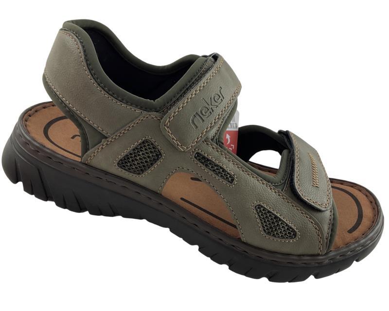 Rieker Herren Trekkingsandalen26761-54 Grün Synthetik