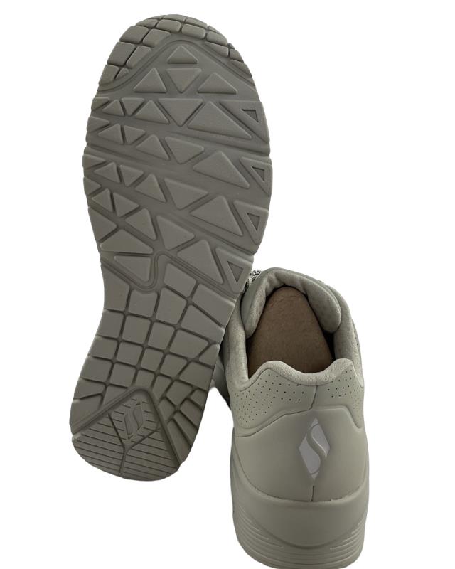 Damen Skechers Uno - Stand on Air 73690/OFWT/ Dunkel Synthetik