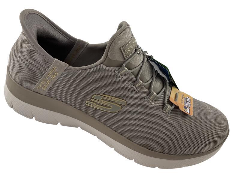 Damen Skechers Slip-ins: Summits - Classy Night 150128/TPGD glitzerndem Mesh mit Schlangenmuster