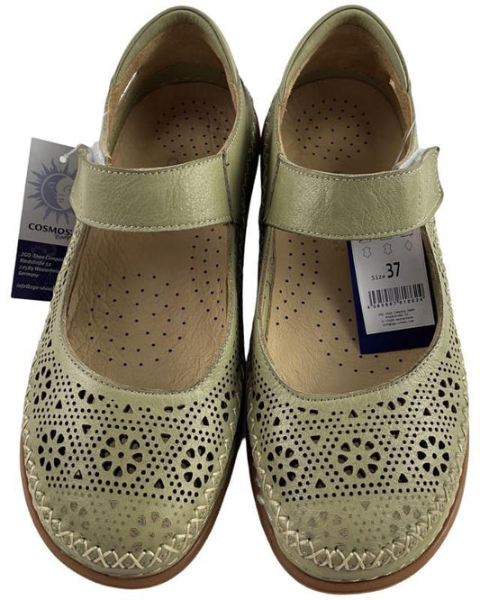 Cosmos Comfort Slipper 6317-201-750 PastellgrĂĽn Leder