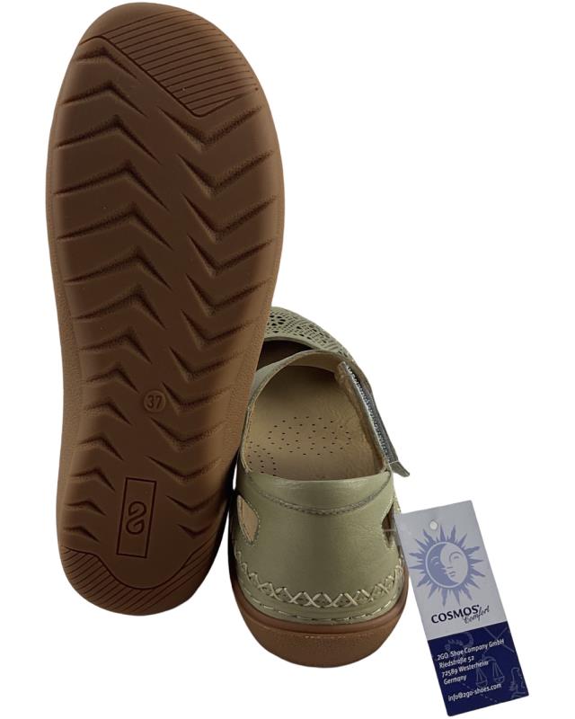 Cosmos Comfort Slipper 6317-201-750 Pastellgrün Leder