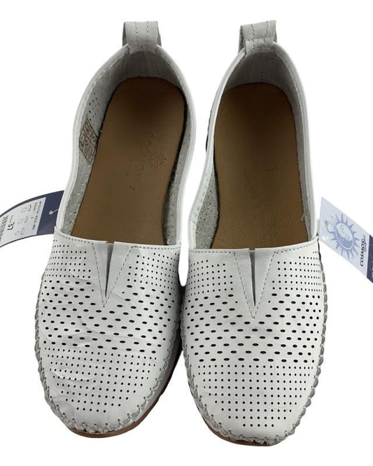 Cosmos Comfort Slipper 6316-401-1 Weiß Leder