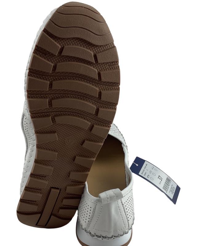 Cosmos Comfort Slipper 6316-401-1 Weiß Leder