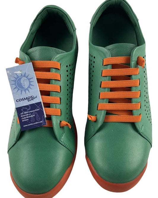 Comfort 6288-301-1 Damen Sneaker Grün/Orange Leder