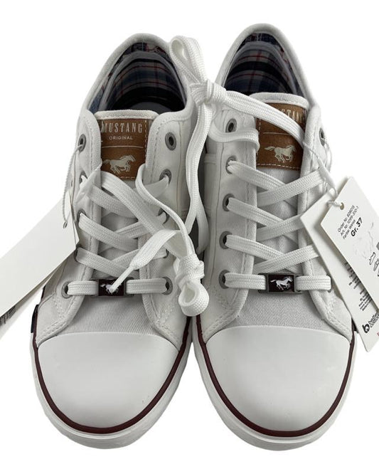 Mustang Damen Sneaker Schnürhalbschuhe 1099-310-1 Weiß Textil
