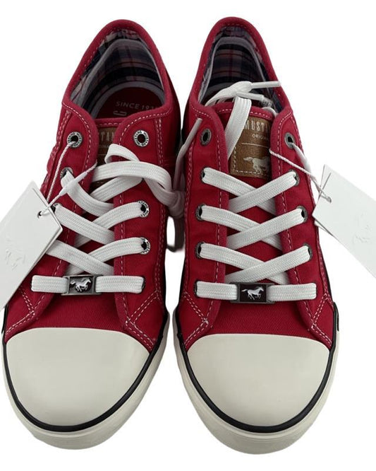 Damen Sneaker Schnürhalbschuhe 1099-310-5 Rot Textil