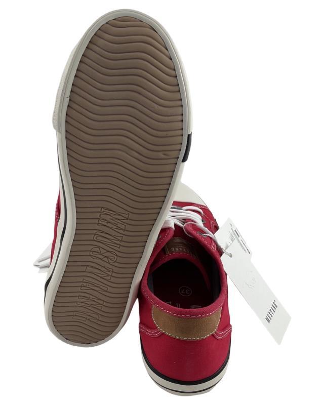 Damen Sneaker Schnürhalbschuhe 1099-310-5 Rot Textil