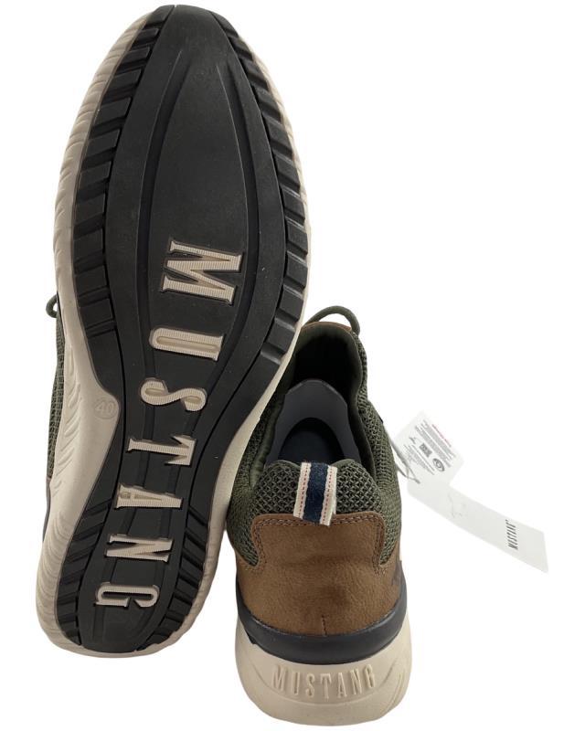 MUSTANG Herren Sneaker 4132-311-777 Grün Textil