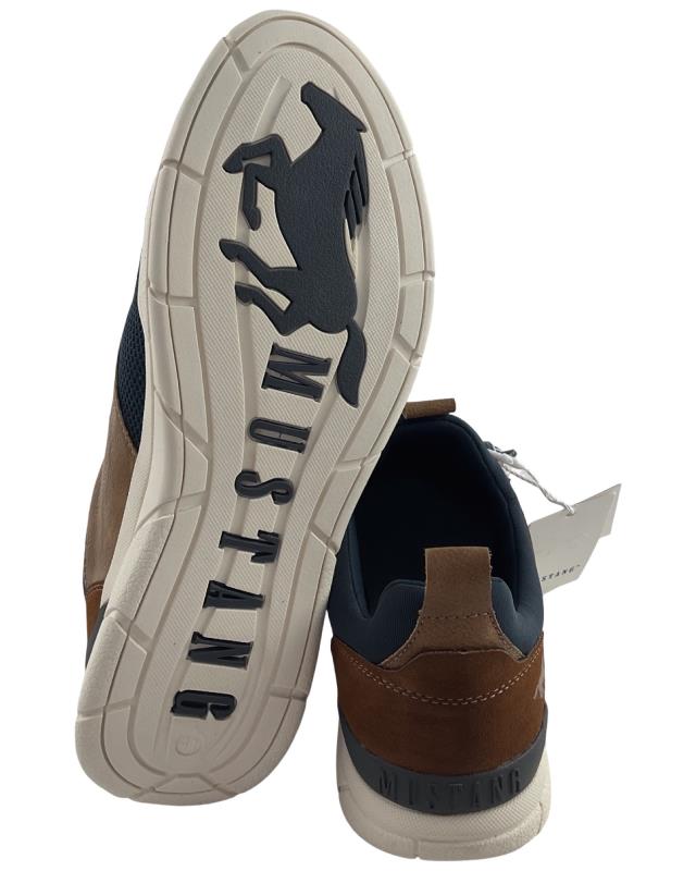 MUSTANG Herren Sneaker 4138-312-820 Blau/Braun