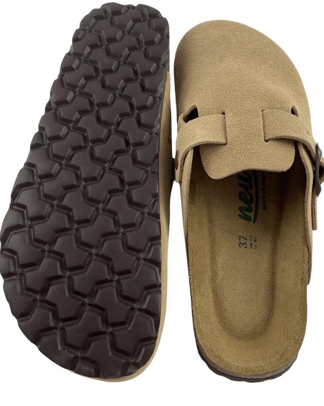 neu B Damen Pantoletten Clogs 22261 Baden Velour 2408 Lion
