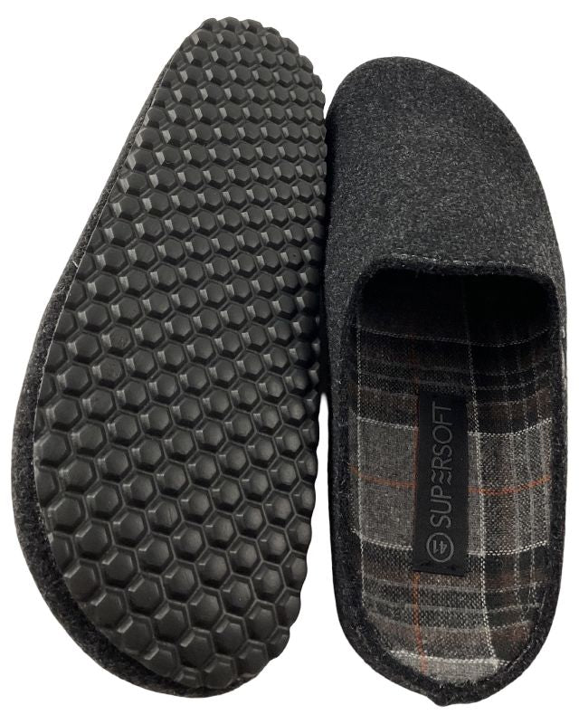 SUPERSOFT Herren Hausschuhe Pantoffeln 511 086 DK.GREY